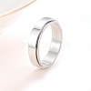 Rotating 201 Stainless Steel Finger Rings for Men Women PW-WGF9BE0-06-1