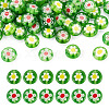 50Pcs 2 Colors Handmade Millefiori Lampwork Beads LAMP-TADJ0001-03D-1