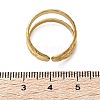 Ion Plating(IP) 304 Stainless Steel Double Line Open Cuff Ring for Women X-RJEW-S405-200G-4