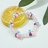 Handmade Polymer Clay Beads Stretch Bracelets for Kids BJEW-JB06325-03-2