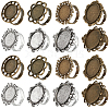 SUNNYCLUE 16Pcs 8 Style Adjustable Alloy Finger Rings Components FIND-SC0008-68-1