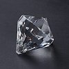 Transparent Acrylic Faceted Diamond Pendants DB28x31mmC01-3