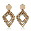 Alloy Rattan Woven Dangle Stud Earrings FS-WGA068A-01-2