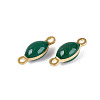 Antique Bronze Plated Brass Enamel Oval Links connectors KK-Q570-06C-2
