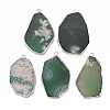 Natural Cherry Blossom Agate Pendants G-N326-125-01S-1