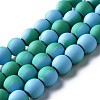 Spray Painted Non-magnetic Synthetic Hematite Beads G-N337-01E-1