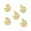 Brass Micro Pave Cubic Zirconia Pendants KK-E068-VB417-2