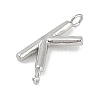 304 Stainless Steel Letter Connector Charms STAS-M108-01P-11-2