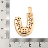 Brass Micro Pave Clear Cubic Zirconia Pendants KK-B099-01G-U-3