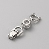 Extender Clasps Brass Cubic Zirconia Fold Over Extension Clasps Golden and Platinum Watch Band Extension Clasps  KK-WH20004-02B-P-2