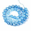 Anti-Tarnish Electroplate Glass Beads Strands GLAA-N064-10mm-03-2