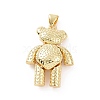 Brass Micro Pave Cubic Zirconia Pendants KK-G460-08G-2