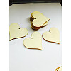 Unfinished Wood Heart Shape Discs Slices Pendants WOCR-PW0001-016B-2