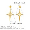 304 Stainless Steel Micro Pave Cubic Zirconia Stud Dangle Earrings WGB439E-01-4