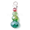 Christmas Theme Brass & Glass Pendants PALLOY-JF02997-1