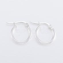 304 Stainless Steel Hoop Earrings EJEW-H327-01B