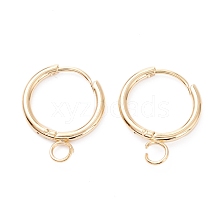 201 Stainless Steel Huggie Hoop Earring Findings STAS-P283-01Q-G