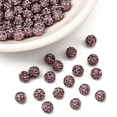 Polymer Clay Rhinestone Beads RB-A053-4mm-10-1