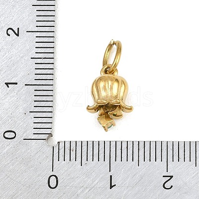 304 Stainless Steel Micro Pave Cubic Zirconia Charms SA-CBA1D2B-01G-E-1
