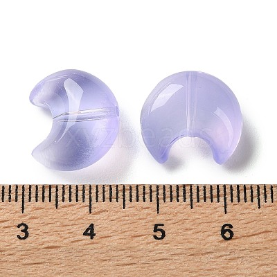 Baking Paint Transparent Glass Beads DGLA-F003-01I-1
