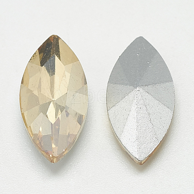 Pointed Back Glass Rhinestone Cabochons RGLA-T083-13x27mm-06-1