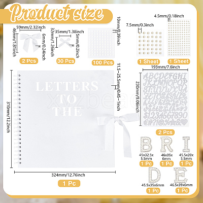 DIY Wedding Photo Album Guestbook Set DIY-TW0001-04B-1