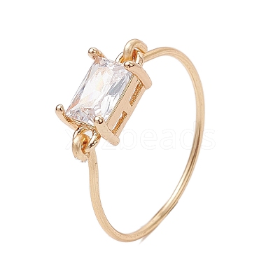 Transparent Glass Finger Rings RJEW-JR00869-01-1