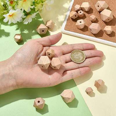 20Pcs 5 Styles Wood Beads WOOD-FS0002-59-1
