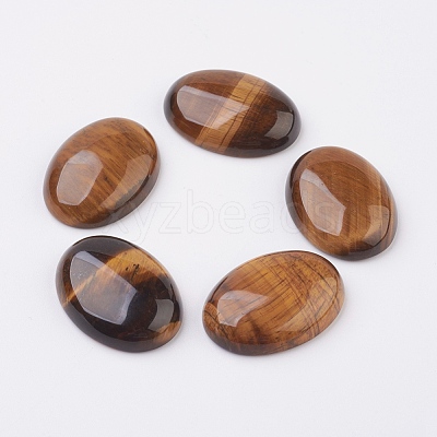 Natural Tiger Eye Flat Back Cabochons G-G741-30x40mm-01-1