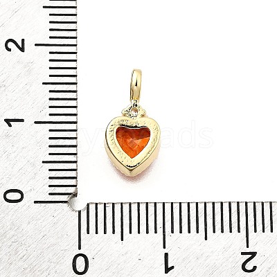 Brass Pave Cubic Zirconia Charms KK-Q097-03B-G-1