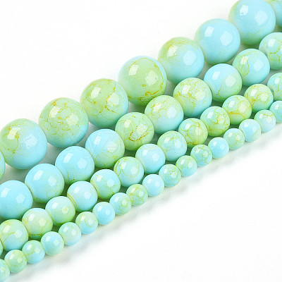 Baking Paint Glass Beads Strands DGLA-N003-4mm-C04-1