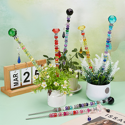 DIY Resin & Acrylic & Glass Drawer Knob Garden Stake Making Kits DIY-OC0014-01-1