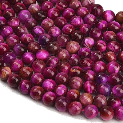 Grade AB Natural Tiger Eye Beads Strands X-G-F591-18-8mm-05-1