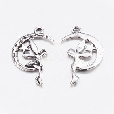 Zinc Alloy Fairy Sprite Charms PALLOY-A18526-AS-LF-1