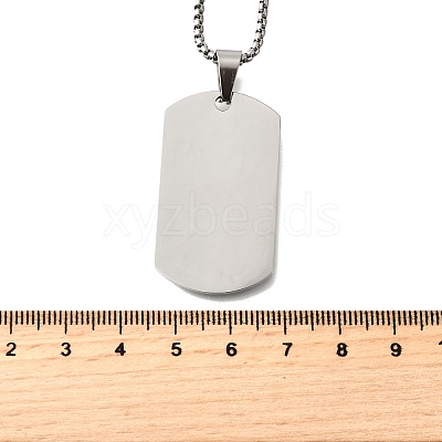 304 Stainless Steel Blank Pendant Necklaces NJEW-P329-04A-P-1