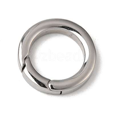 Tarnish Resistant 304 Stainless Steel Spring Gate Rings STAS-D070-01P-2-1