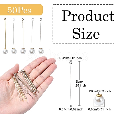 60Pcs 6 Styles Brass Eye Pin FIND-YW0009-96-1