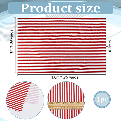 Cotton Fabric with Strip Pattern DIY-PH0037-96C-1
