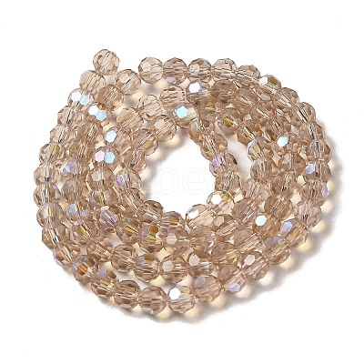 Electroplate Transparent Glass Beads Strands EGLA-A035-T6mm-L22-1