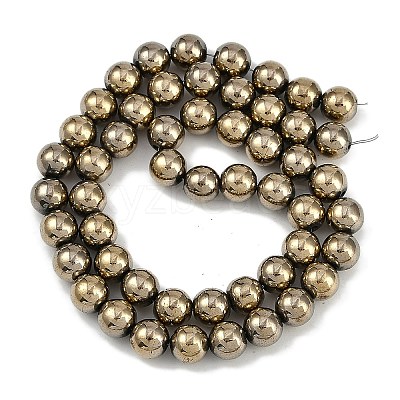 Electroplated Synthetic Magnetic Hematite Beads Strands G-G174-L01-03-1