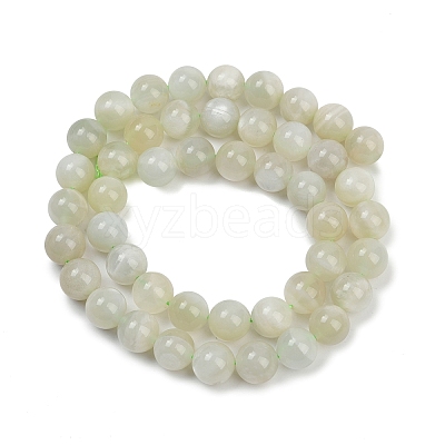 Natural Green Moonstone Beads Strands G-NH0060-A01-02-1