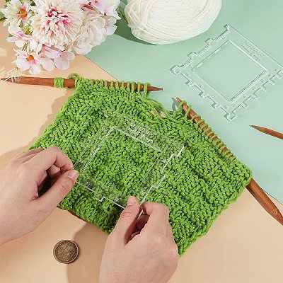 1 Set Acrylic Knittings Crochet Measuring Tool DIY-BC0013-88-1