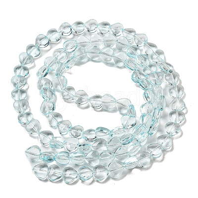 Baking Paint Transparent Glass Beads Strands DGLA-A08-T8mm-KD05-1