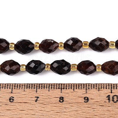 Natural Orange Garnet Beads Strands G-N342-35-8x6-05-1