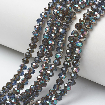 Electroplate Glass Beads Strands EGLA-A034-T6mm-J04-1