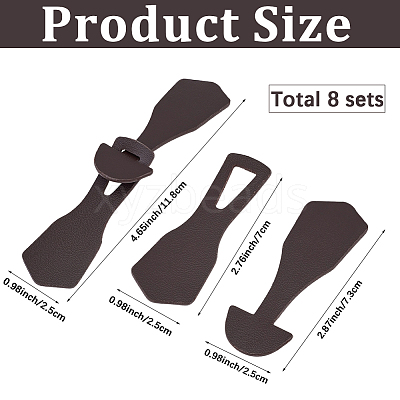 8Pcs 1-Hole PU Leather Buttons FIND-GF0008-82A-1