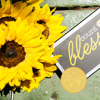 Self Adhesive Gold Foil Embossed Stickers DIY-WH0211-202-1