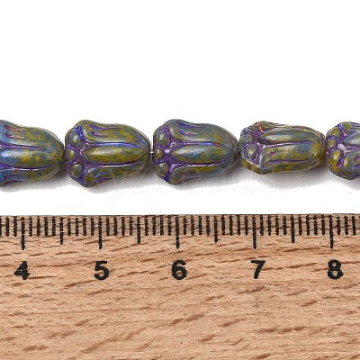 Painted Glass Beads Strands GLAA-Z021-16D-1