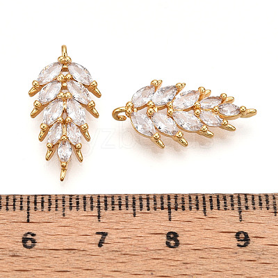 Brass Micro Pave Cubic Zirconia Pendants KK-N261-95B-G-1