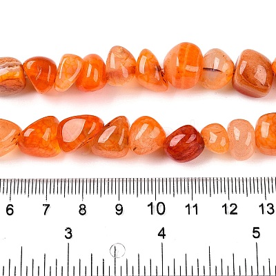 Natural Dyed & Heated Agate Beads Strands G-N342-65D-1